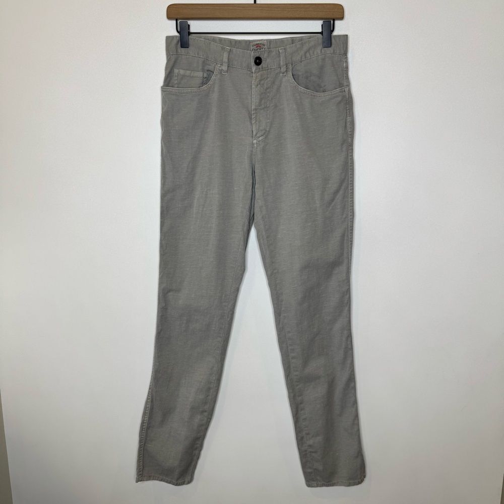 Faherty Gray 5 pocket Cotton Linen blend stretch pants size 29